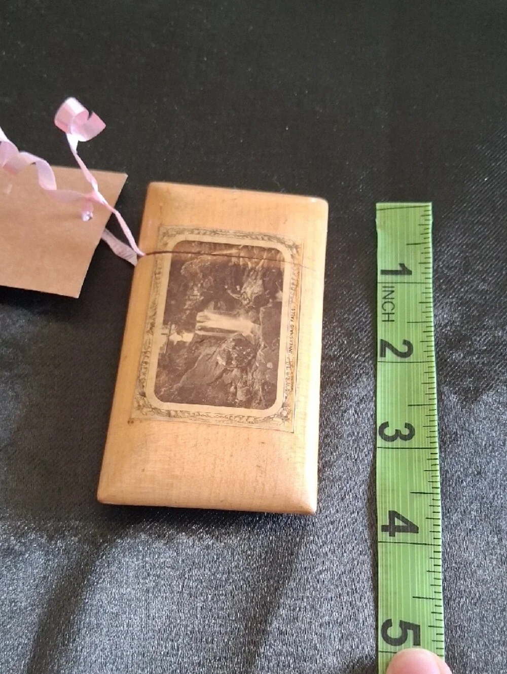 Wooden Sycamore Calling Card Case in Light Brown